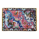 1960s Wool Rug with Vibrant Geometric Abstract Pattern
