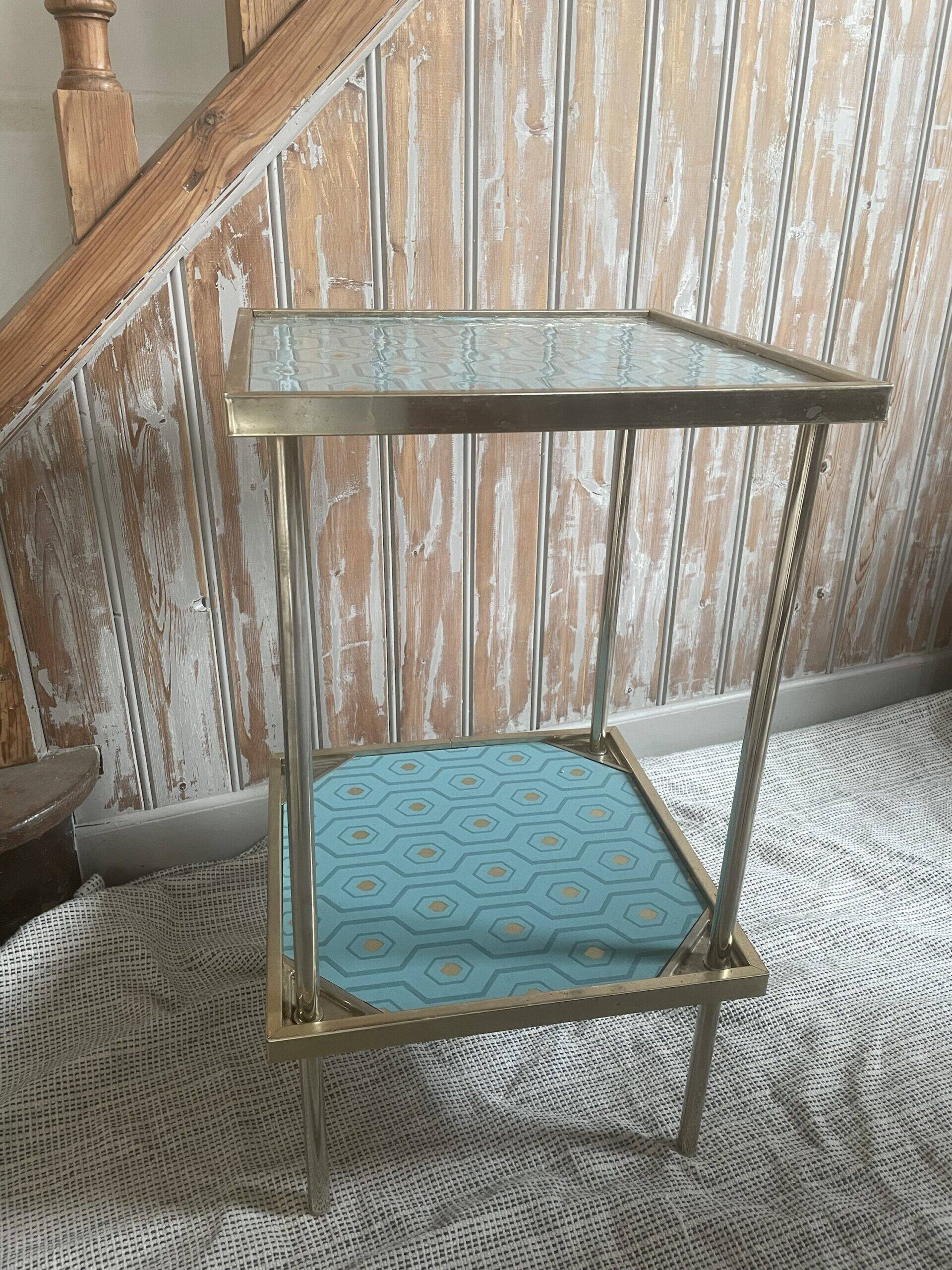 Golden Art Deco side table