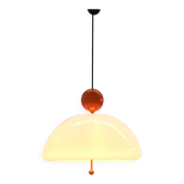 Suspension Saliscendi Orange par Elio Martinelli pour Martinelli Luce, 1970