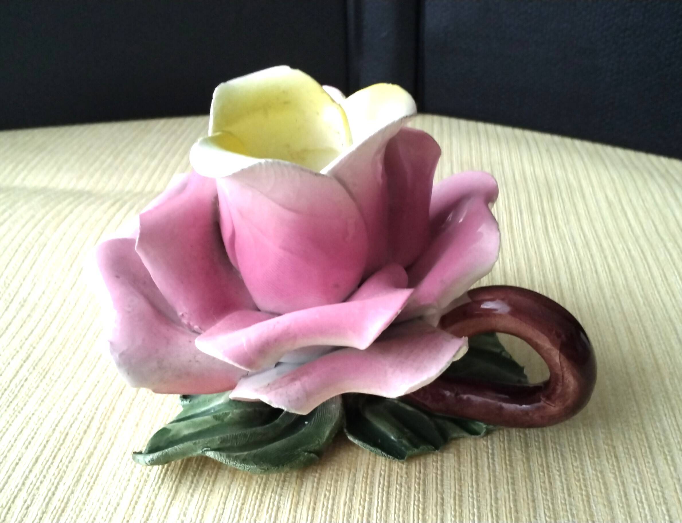 Ceramic flower candle holder