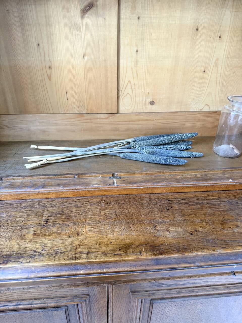 Antique XL Napoleonic oak glass bookcase, 19th century
