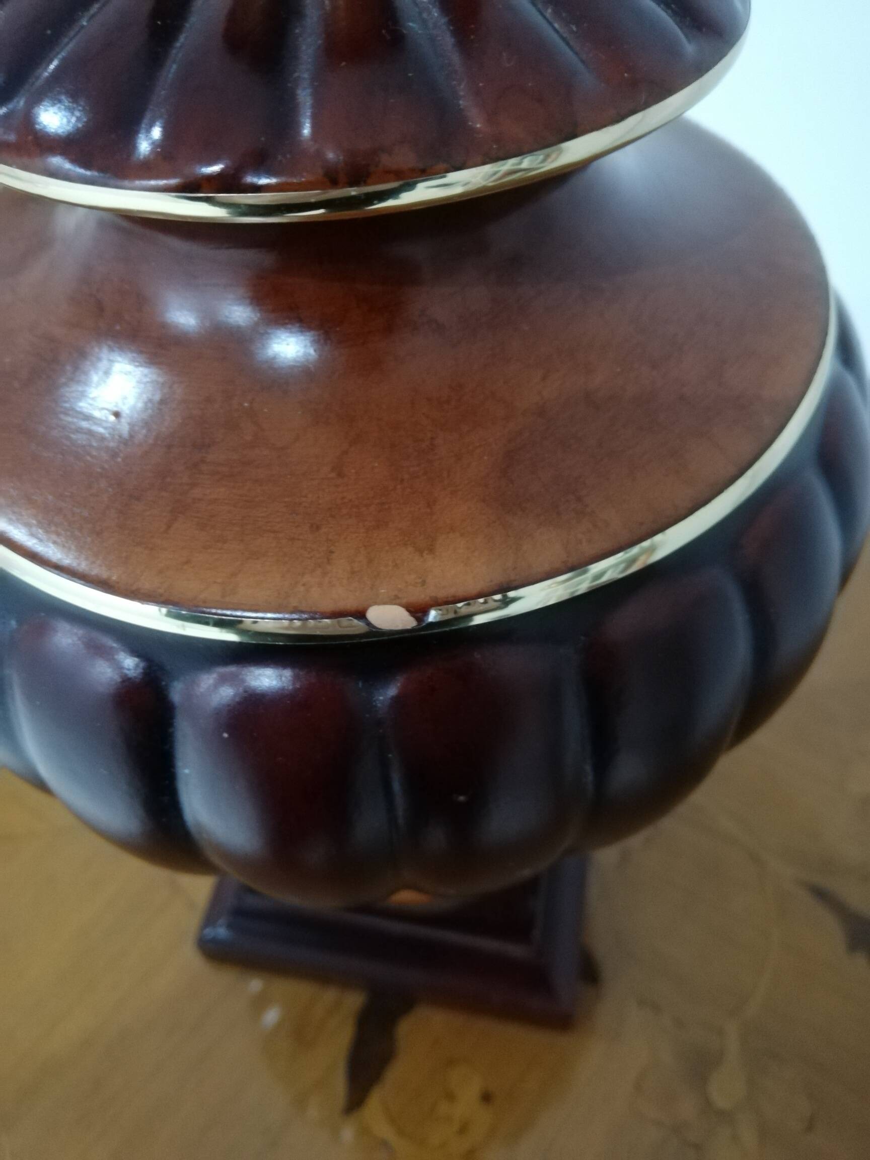 Lampe à poser  de marque "Lancel" sans abat-jour des année 80.