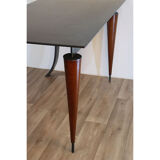 Minimalist desk in steel and wood