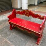 Wooden Venetian bench - 50s