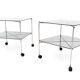 Paire de chariots en verre postmodernes Mod. Biplano de Bruno Munari pour Robots, Italie