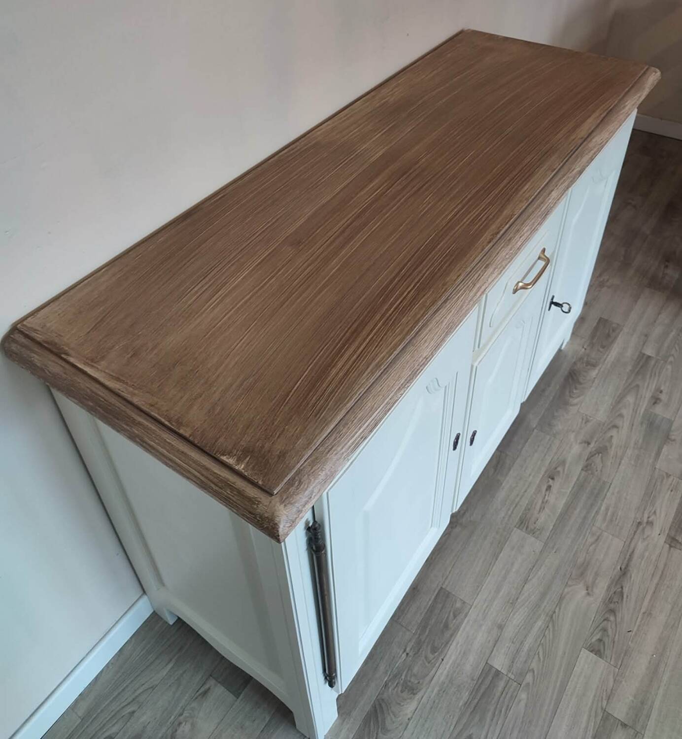Restored solid wood sideboard