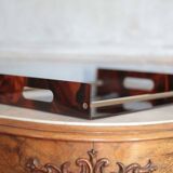 Plateau Maison Mercier imitant l'écaille de tortue, années 70