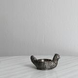Coquetier ancien en forme de poule