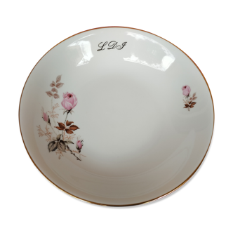 Round porcelain dish from Limoges