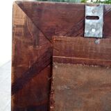 Old large mirror 17 or 18 th key assembly 106x148cm