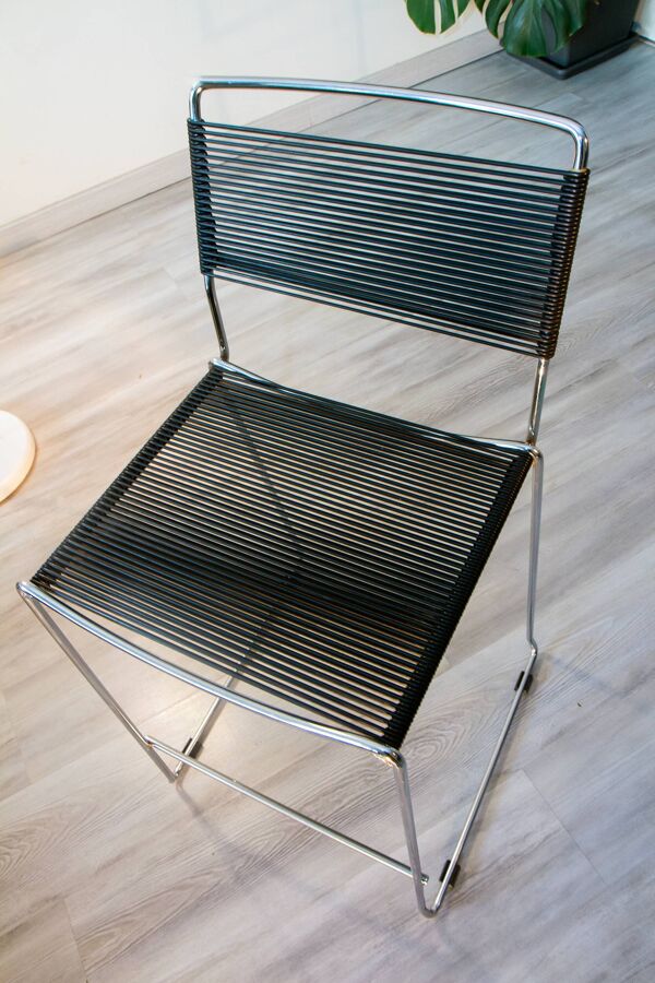 Chaise haute spaghetti dans le goût de Giandomenico Belotti, 1980