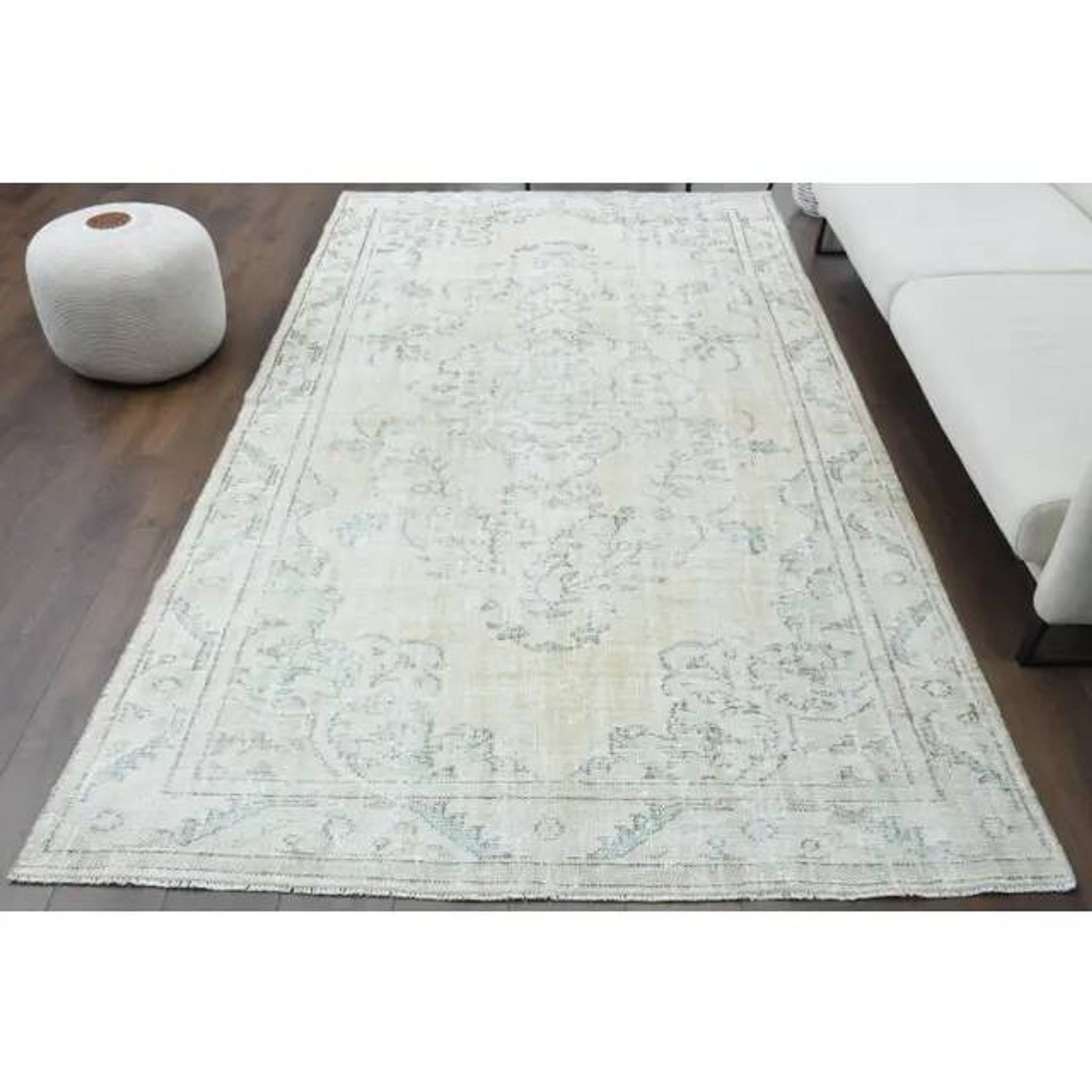 1970s Turkish Oushak Handmade Wool Cotton Orange Area Rug 178x307