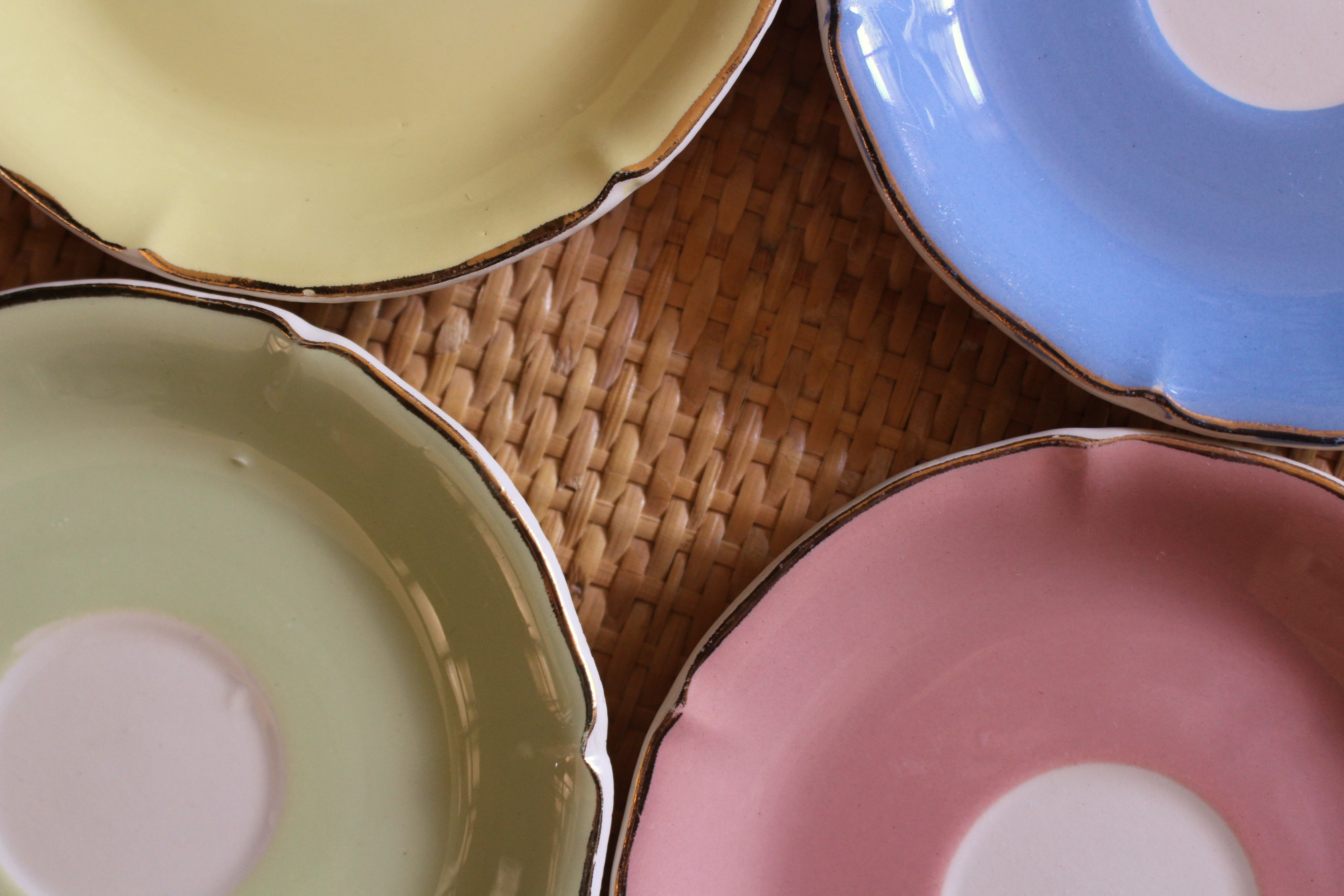 Lot 4 saucers Céranord Saint Amand Trianon