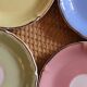 Lot 4 saucers Céranord Saint Amand Trianon