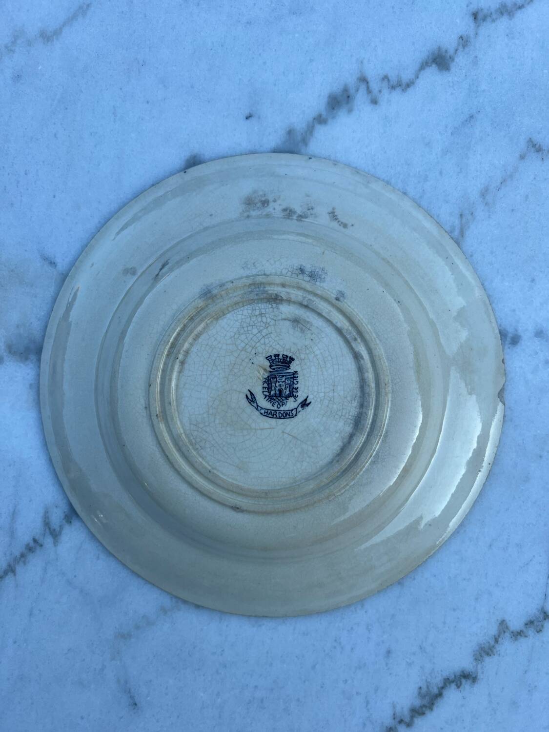 Gien Chardon iron earthenware soup plate