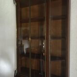 Wall display case for collection or other in wood, glass and brass