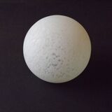 French vintage white Clichy glass ball-shaped replacement shade for lamps.