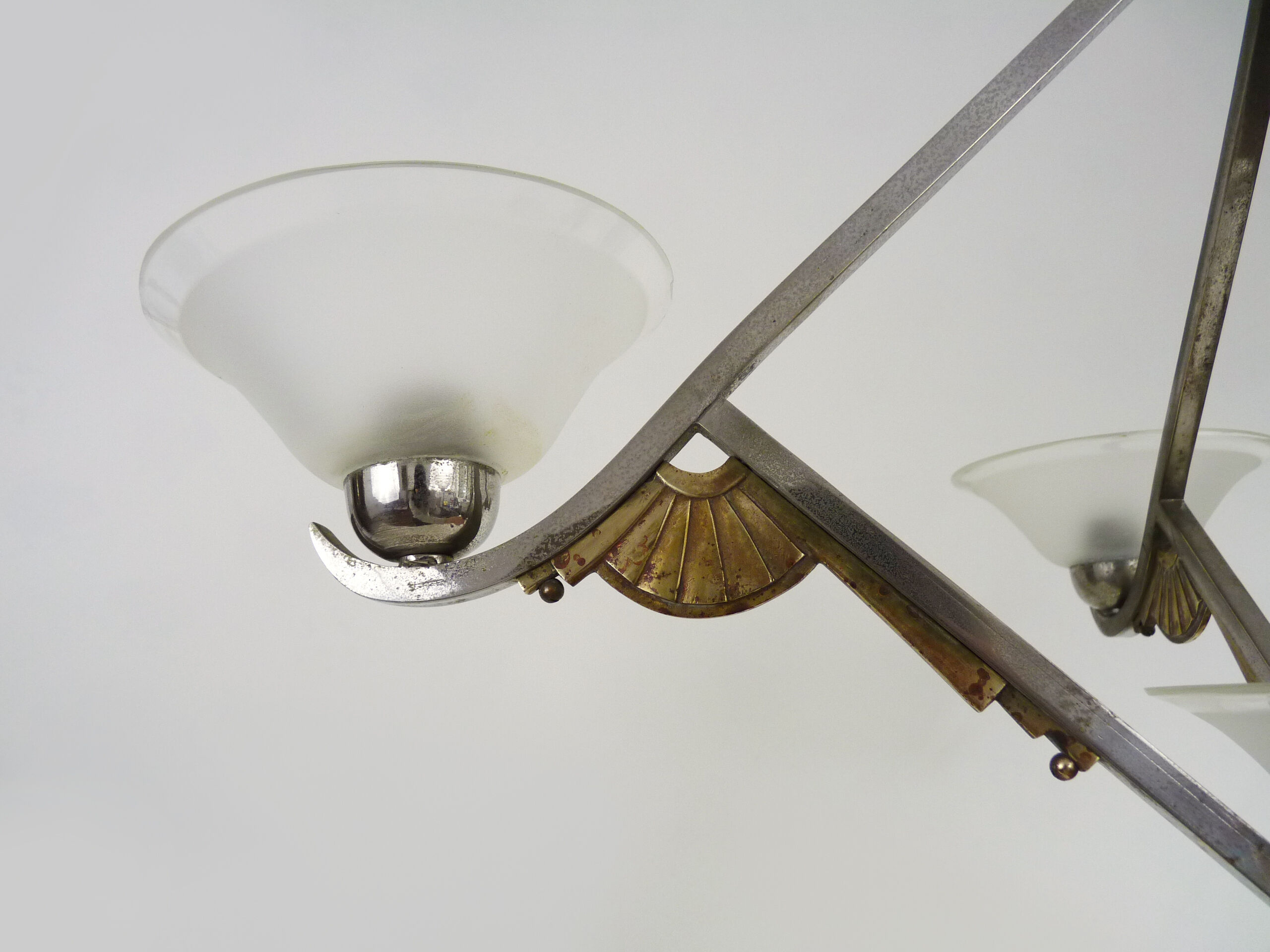 Art Deco chandelier Petitot with 5 lights, Atelier Petitot, year 20