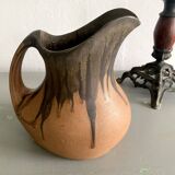 Denbac pitcher, flamed terracotta, 1900