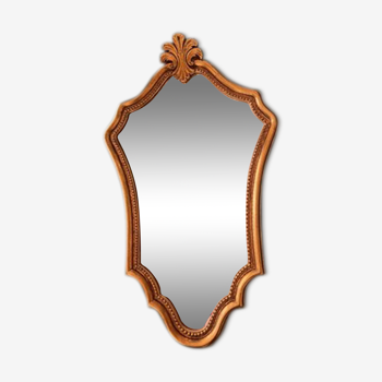 Baroque mirror in wood and gold patina