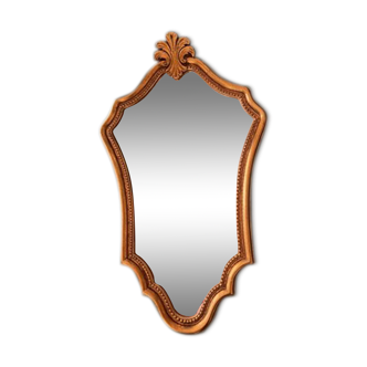 Baroque mirror in wood and gold patina