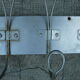 School or industrial wall-mounted door 7 double patères