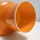 Orange Encased Hand-Blown Glass Flower Vase, Empoli, Italy