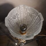 Lampe bronze art nouveau tulipe pressed muller degue schneider 32x10 art deco