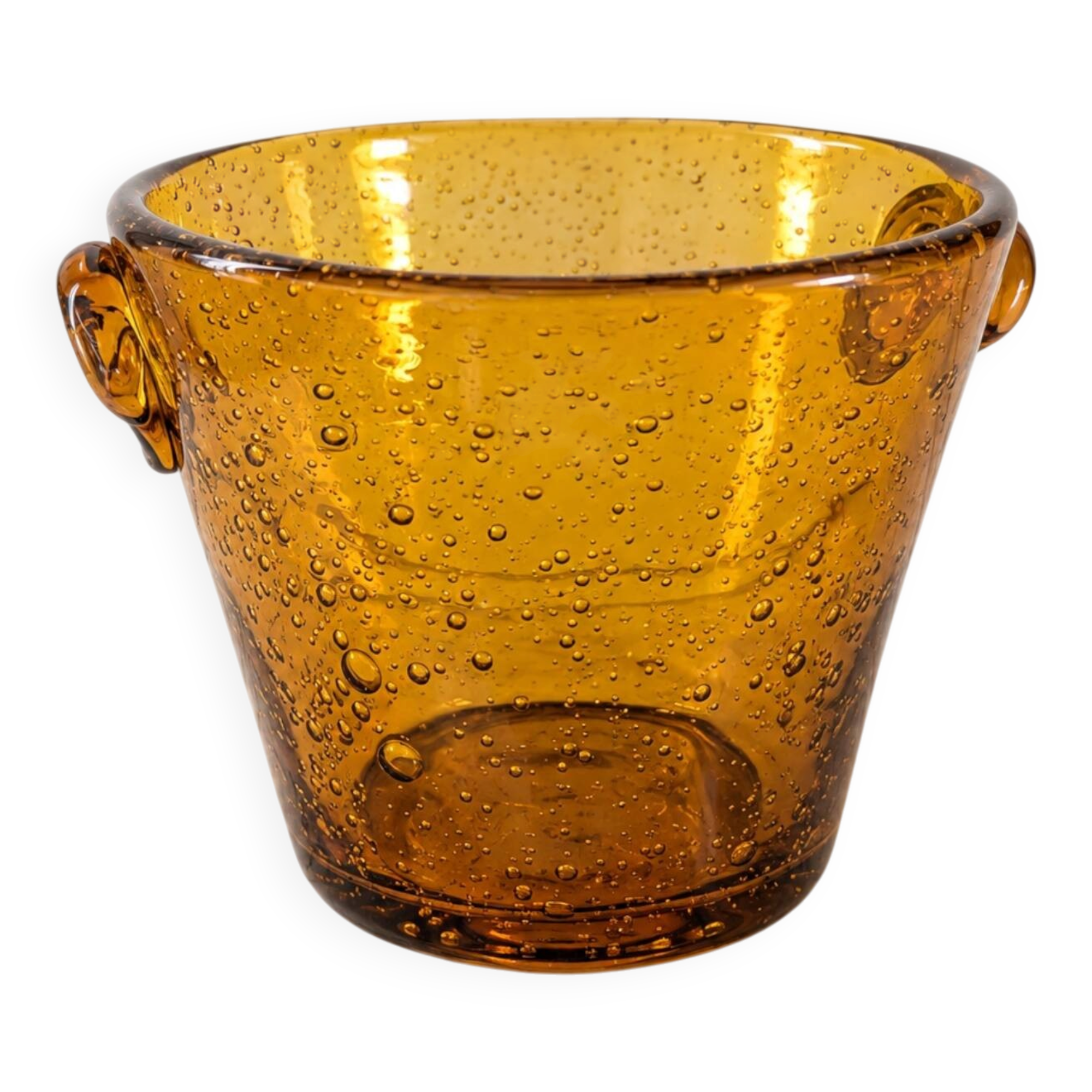 La Rochère – Amber bubble ice bucket from the 1970s