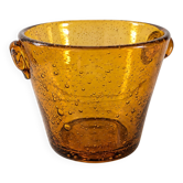 La Rochère – Amber bubble ice bucket from the 1970s