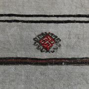 6x12 Gray & Black Modern Hemp Rug, 184x379Cm