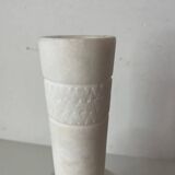 Vase soliflore en albâtre blanc