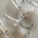 Set of 6 assorted 19th century flat-sided crystal champagne coupes