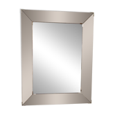 Faceted mirror with rose-coloured frame – Italy, 1980s