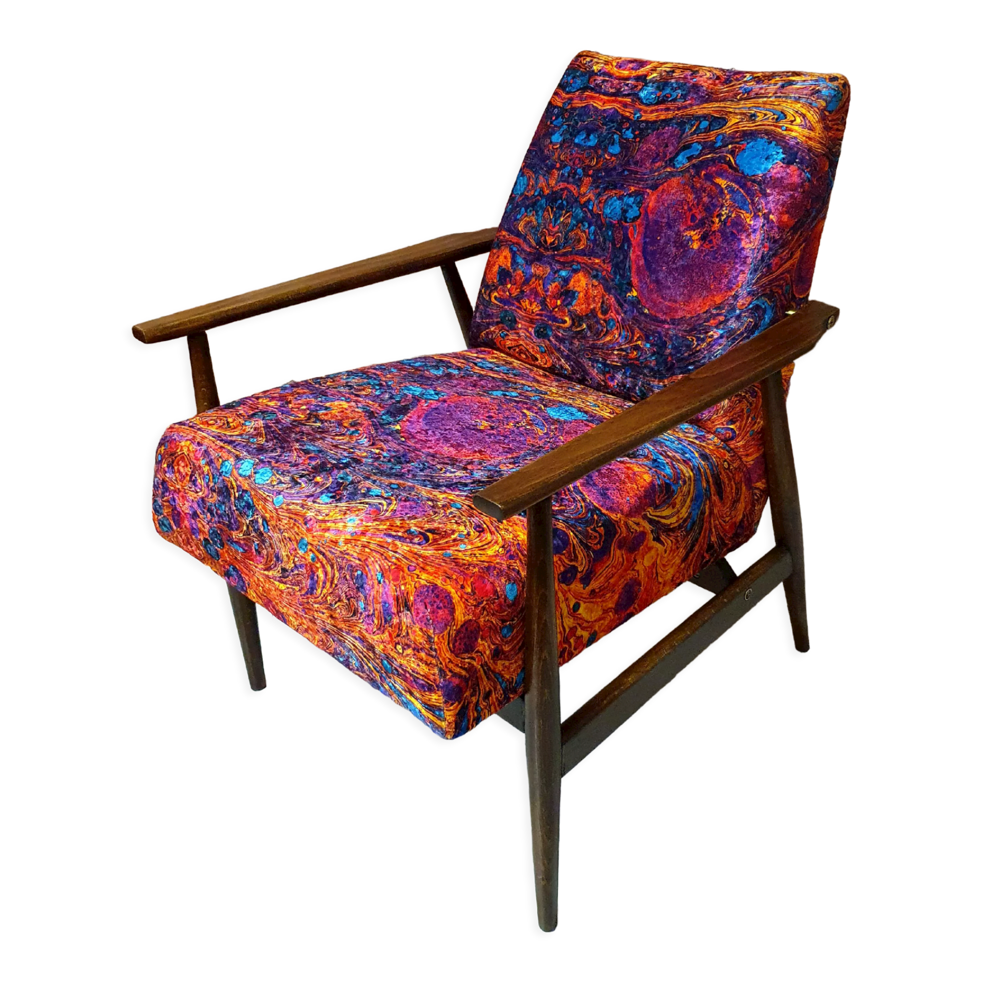 Fauteuil rénové Fox « Lis », Pologne années 1960 par Henryk Lis