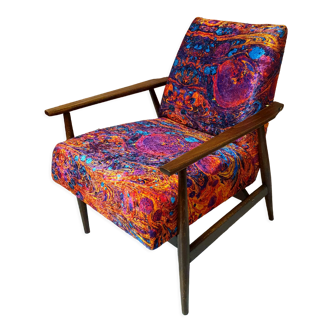Renovated armchair Fox "Lis", Poland 1960s by Henryk Lis.