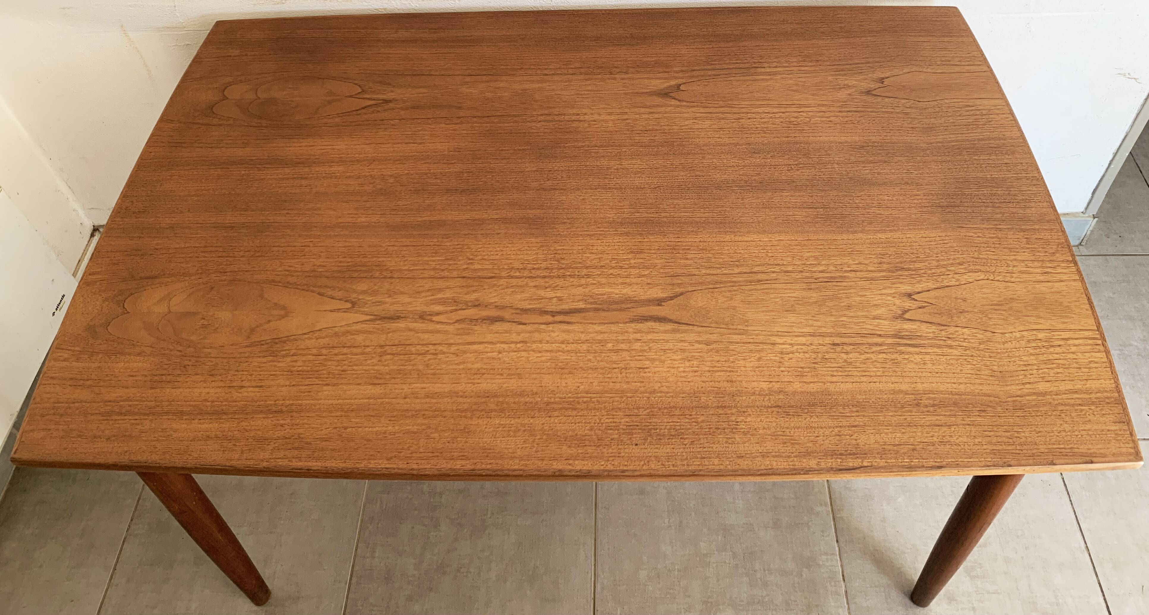 Vintage Danish dining table from the 60s extendable teak