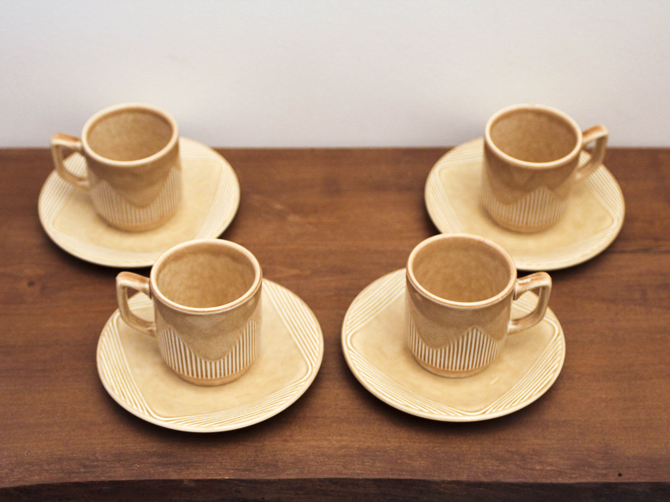 4 Espresso cups and saucers Pagnossin Italy