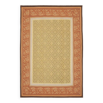 Handmade European Vintage Aubusson Kilim 286 cm x 427 cm