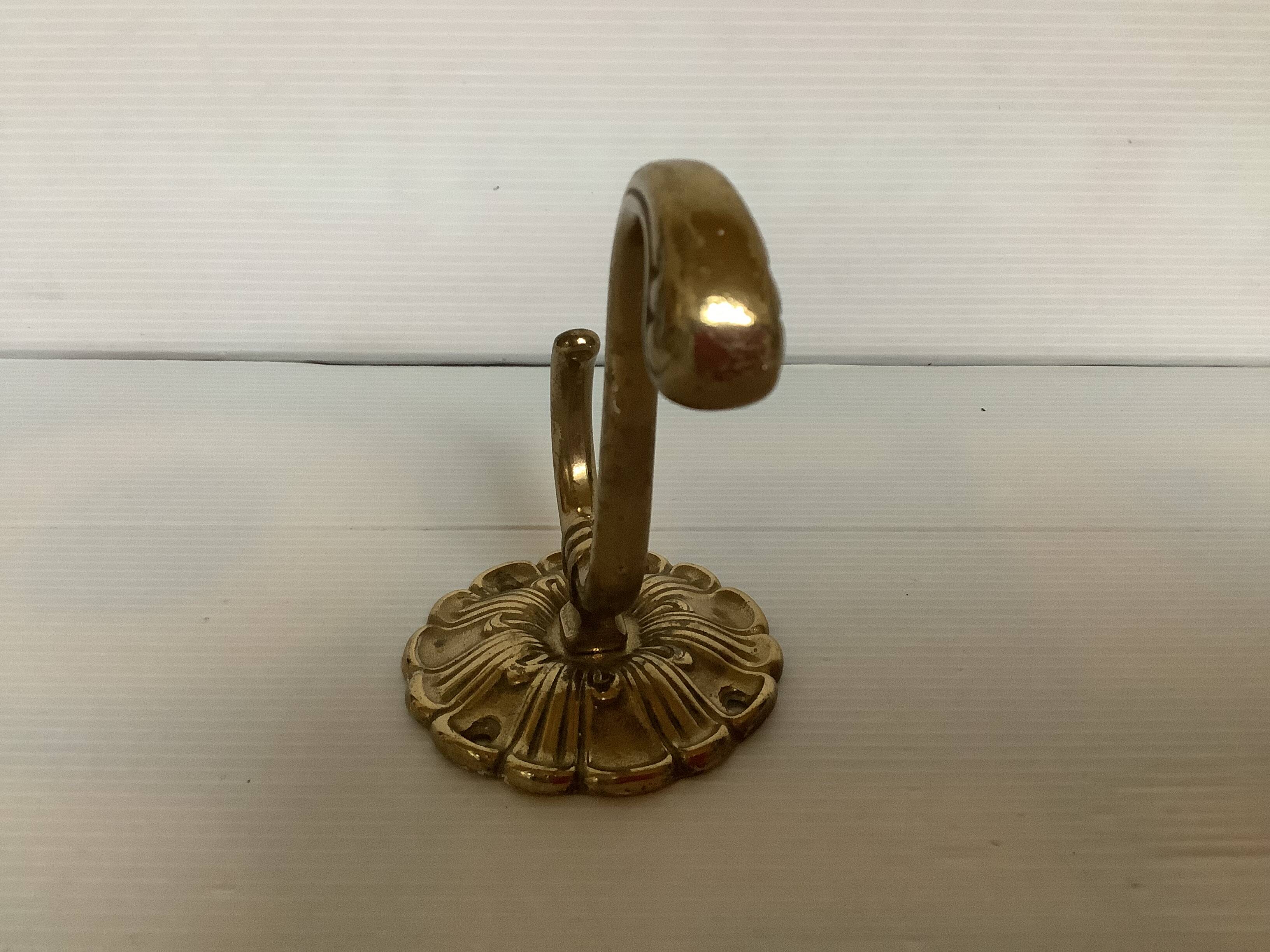 Double patére laiton