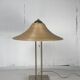 Lampe de table en laiton et rotin en roseau, Italie 1970