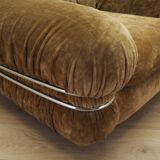 Velour armchair, Italian design, 1970s, production: Italy