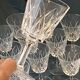 Set of 11 vintage cut glass glasses from Vmc Reims France, model Arlequin.