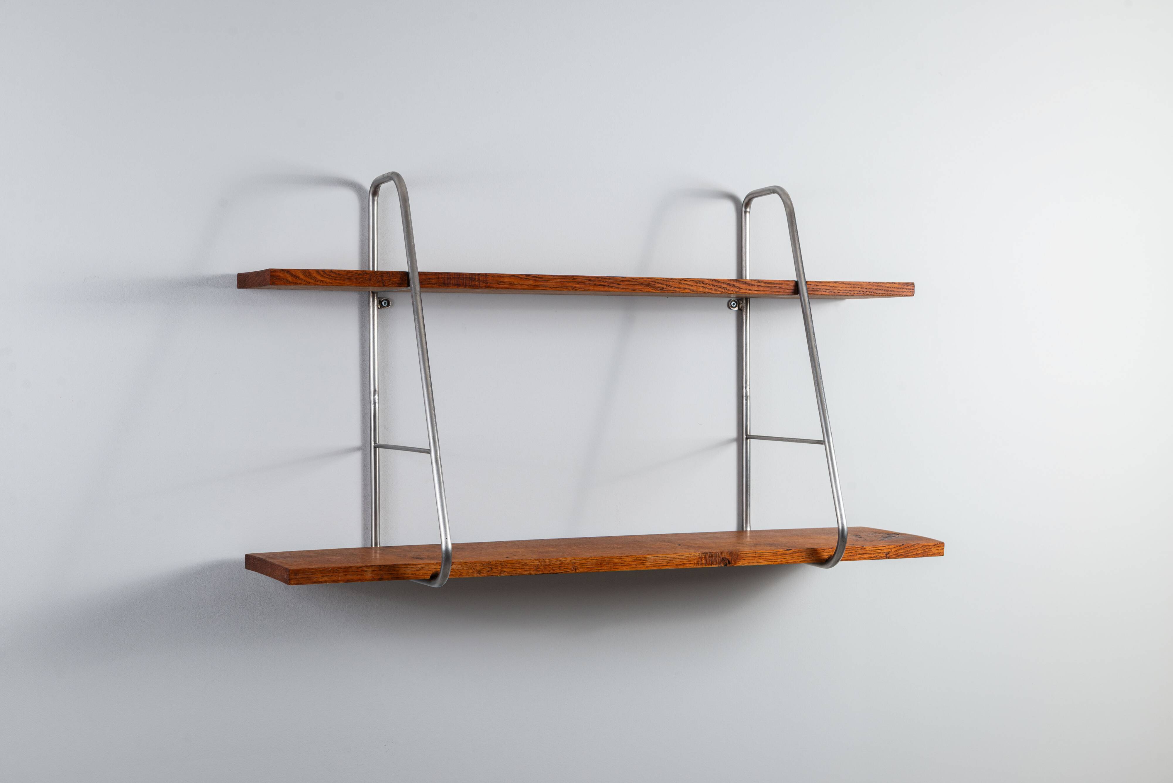 Solid oak wall shelf