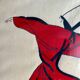 Contemporary Art Painting Signed 1992 Embroidered - Whirling Dervish - Framed