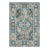 Tapis de maison avec motif bleu