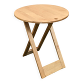 Folding table design "Suzy" Adrian Reed blonde wood vintage 80s