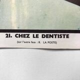 Educational poster "LA POSTE" and "CHEZ LE DENTISTE"