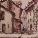oil on canvas signed Joêl William 1993 rue du Pays Basque