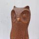 Grand hibou en bois, sculpture Alain Dréan, Auray